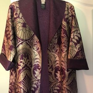 Chico’s size 3 reversible maroon and gold jacket